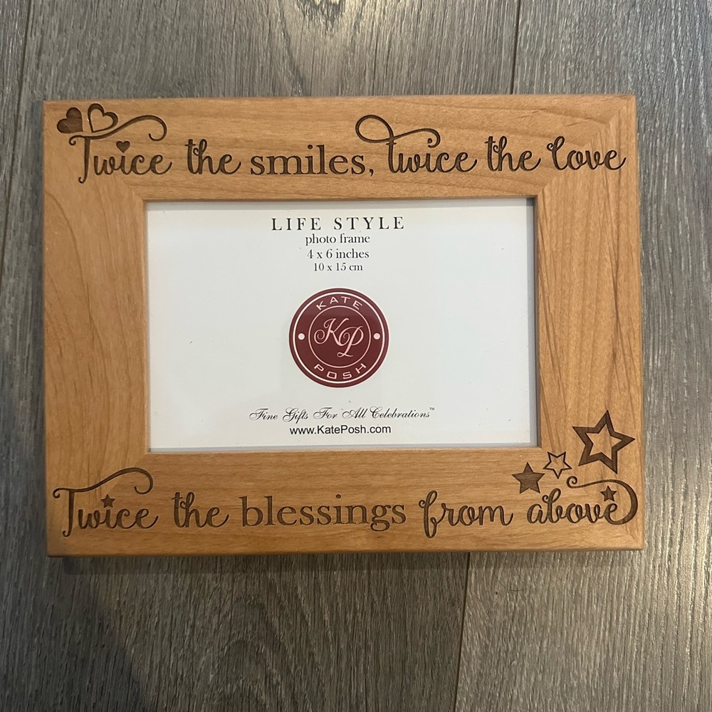 Twins or sibling wooden picture frame!